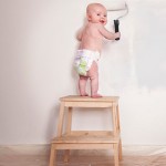 baby painting wall